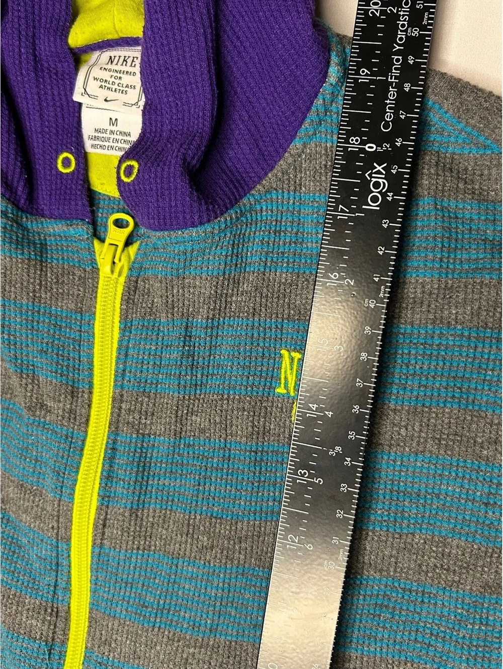 Nike Striped Hooded Zip-Up Sweatshirt Youth Medium 6.0 Style 10-12